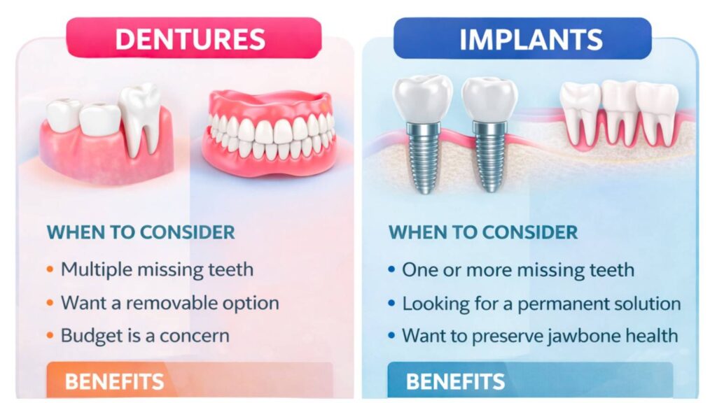 Denture-vs-Implant-alllinonedentalclinic-spearwood